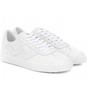 Stuart Weitzman Daryl White Leather Sneakers - size 8.5